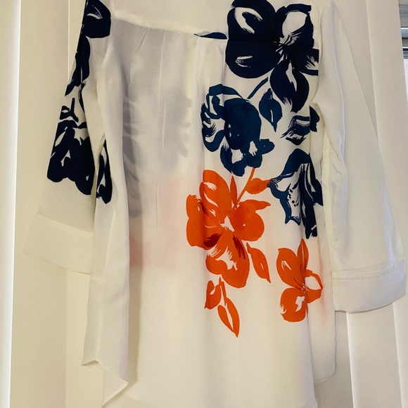 Anthropologie Maeve Off White Floral Button Down - Picture 3 of 5